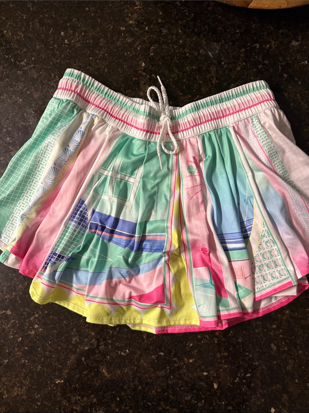 Lucky in Love M Skort Pastel Multi-Panel Circle Miami Open